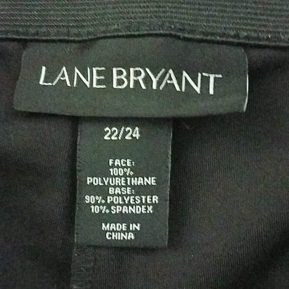 Lane Bryant Black Leather Look Pants - Picture 2 of 2